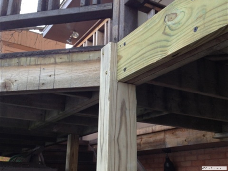 Elevated deck restructuring