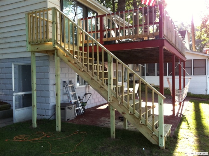 Elevated staircase retrofit