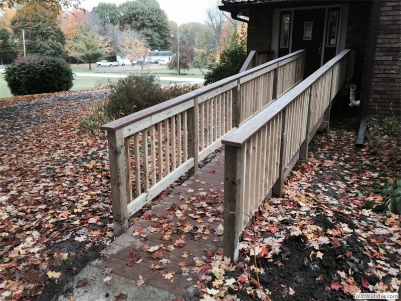 Entry Deck and Handicap Accessible Ramp